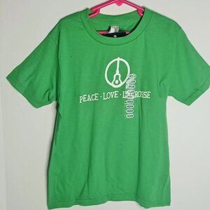 NEW Peace Love LaCrosse size Youth Medium by Laxworld